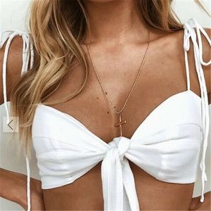 Tie front bra top